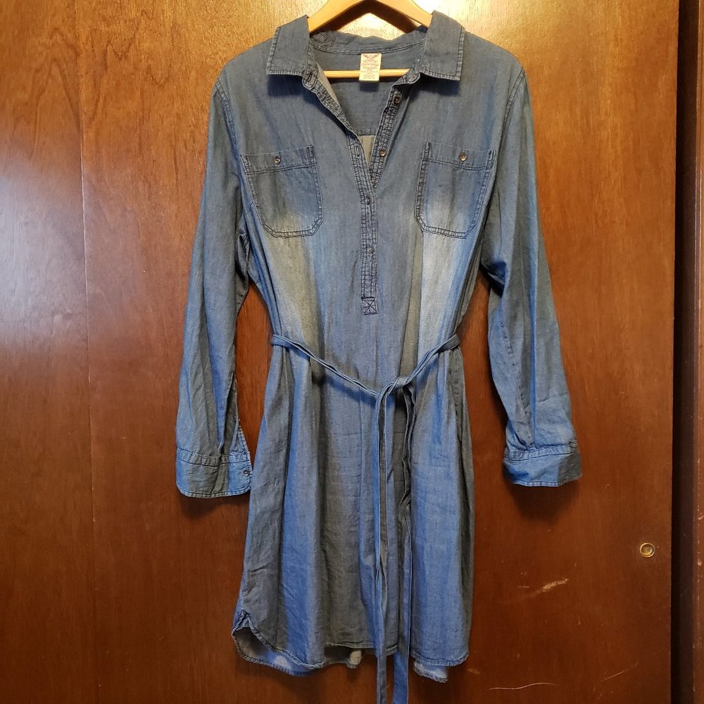 Faded Glory denim colored shirt dress